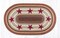 Earth Rugs OP-357 Burgundy Stars Oval Patch 27 Inch X 45 Inch